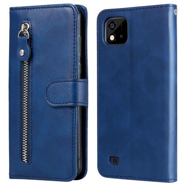 Coque, étui smartphone Other Etui en PU avec support et pochette zippée bleu pour votre Realme C20/C11 (2021)