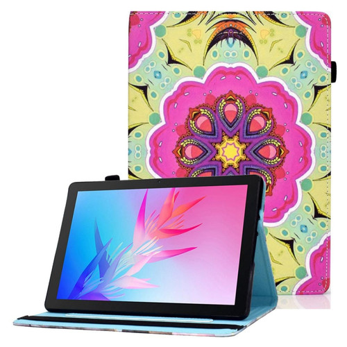 Other - Etui en PU avec support et porte-carte pour Huawei Enjoy Tablet 2/MatePad T 10 9.7 pouces/T 10S 10.1 pouces/Pad X6 9.7 pouces - fleur rose Other  - Accessoire Tablette