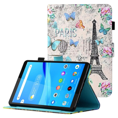 Other - Etui en PU avec support et porte-carte Tour/papillon/fleur pour votre Samsung Galaxy Tab A8 10.5 (2021) X205/X200 Other  - Accessoire Tablette