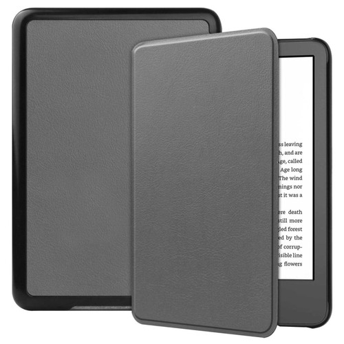 Other - Etui en PU couleur solide, fonction d'éveil/veille automatique, anti-rayures pour votre Amazon Kindle Paperwhite 11th Gen (2022) - gris - Kindle paperwhite