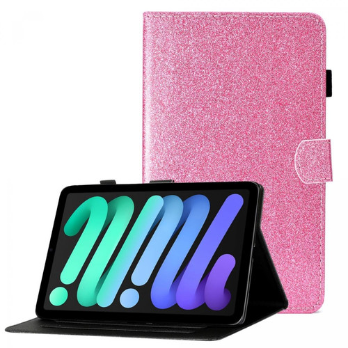 Other - Etui en PU en poudre scintillante avec support et porte-cartes rose pour votre Apple iPad mini (2021)/iPad mini 6 Other  - Accessoire Tablette
