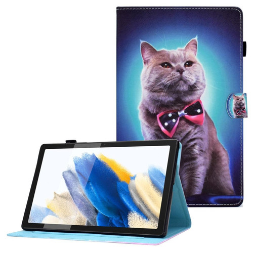 Other - Etui en PU fermeture magnétique avec support, porte-cartes et porte-stylo chat pour votre Samsung Galaxy Tab A8 10.5 (2021) SM-X200/SM-X205 Other  - Housse, étui tablette