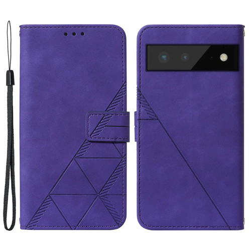 Other - Etui en PU fermoir magnétique double face, motif lignes avec support, violet pour votre Google Pixel 6 Other  - Coque, étui smartphone