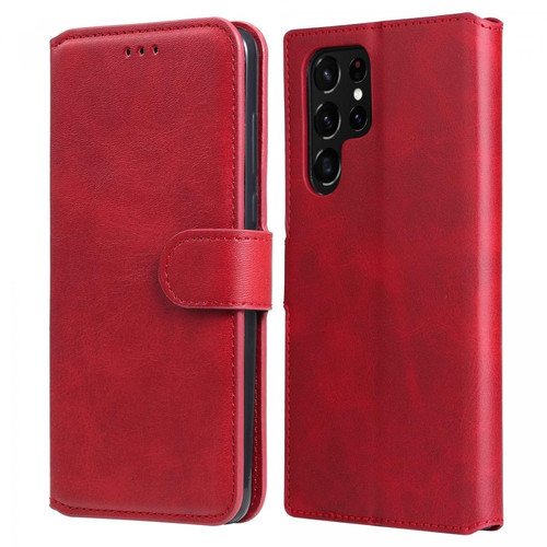 Other - Etui en PU fermoir magnétique rouge pour votre Samsung Galaxy S22 Ultra Other  - Accessoire Smartphone