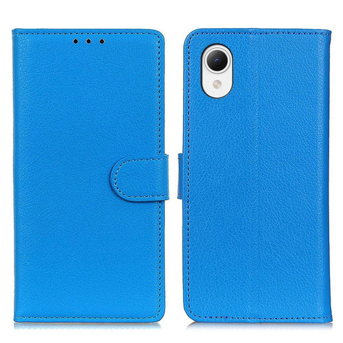 Other - Etui en PU fermoir magnétique, texture litchi, anti-chocs avec support pour votre Samsung Galaxy A23e - bleu Other  - Accessoire Smartphone