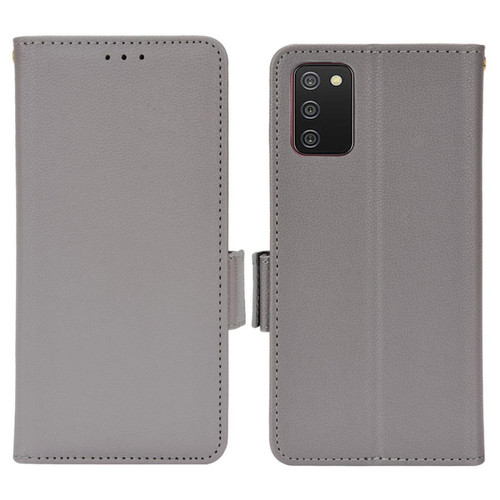 Other - Etui en PU fermoirs magnétiques doubles, texture litchi avec support gris pour votre Samsung Galaxy A03s (166.5 x 75.98 x 9.14mm) Other  - Coque, étui smartphone