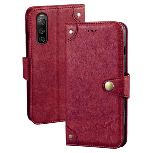 Other - Etui en PU IDEWEI antichoc, texture fine, anti-rayures avec support pour votre Sony Xperia 10 IV 5G - rouge Other  - Marchand Magunivers
