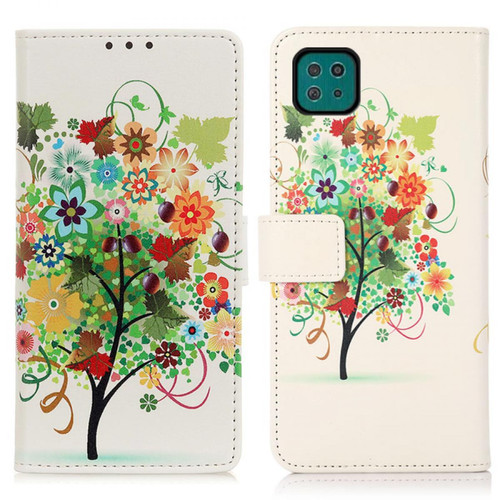 Other - Etui en PU Impression de motifs avec support et porte-cartes arbre fleur pour votre Samsung Galaxy A22 5G (EU Version) Other  - Marchand Magunivers
