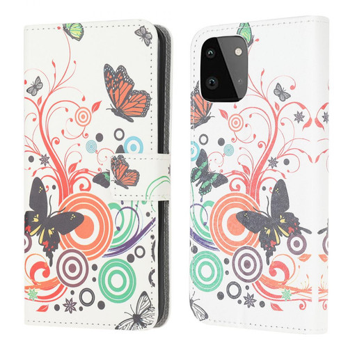 Other - Etui en PU Impression de motifs de conception avec support papillon coloré pour votre Samsung Galaxy A22 5G (EU Version) Other  - Coque, étui smartphone