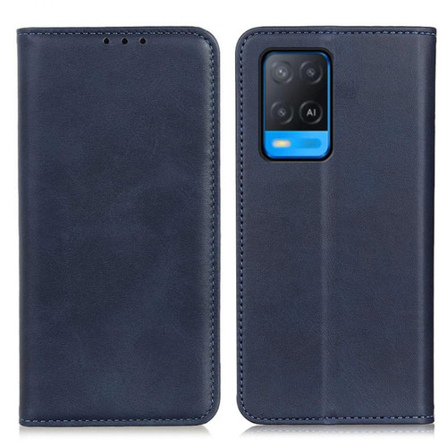 Other - Etui en PU Magnétique auto-absorbé avec support bleu pour votre Oppo A54 4G Other  - Coque, étui smartphone