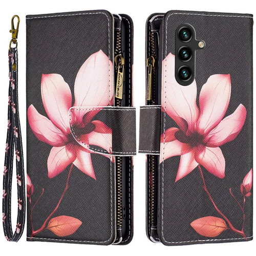 Other - Etui en PU magnétique avec support et pochette zippée pour votre Samsung Galaxy A14 5G - fleur rose Other  - Marchand Magunivers