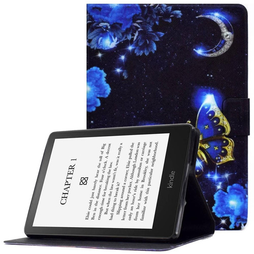 Other - Etui en PU magnétique avec support et porte-cartes pour votre Amazon Kindle Paperwhite 5 (2021) - papillon bleu - Kindle paperwhite