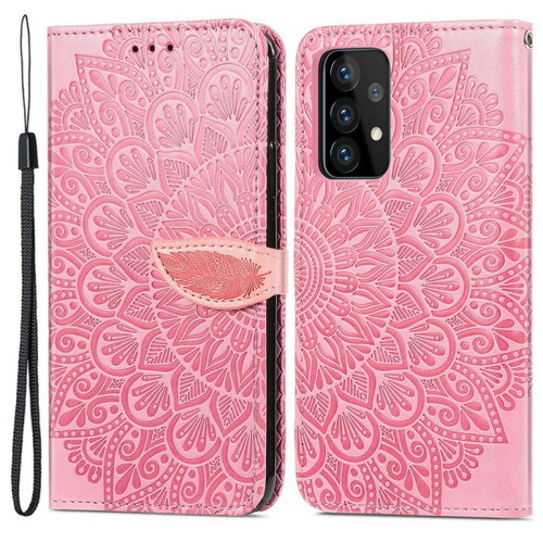 Other - Etui en PU motif ailes de rêve, antichoc avec support et sangle rose pour votre Samsung Galaxy A73 5G Other  - Coque, étui smartphone