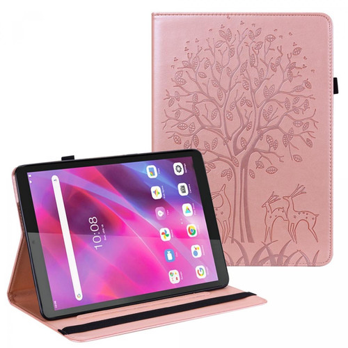Other - Etui en PU motif cert et arbre avec support or rose pour votre Lenovo Tab P11 Other  - Accessoire Tablette