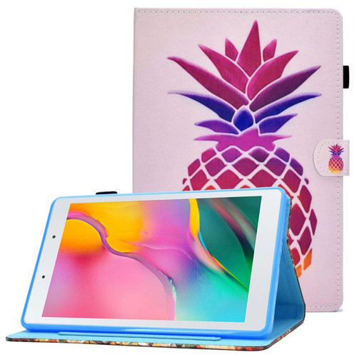 Other - Etui en PU motif cousu avec support et porte-cartes pour votre Samsung Galaxy Tab A 8.0 (2019) SM-T290 (Wi-Fi)/SM-T295 (LTE) - Ananas rose Other  - Accessoire Tablette