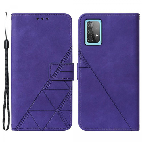 Other - Etui en PU motif de lignes, magnétique violet pour votre Samsung Galaxy A52 4G/5G/A52s 5G Other  - Coque, étui smartphone