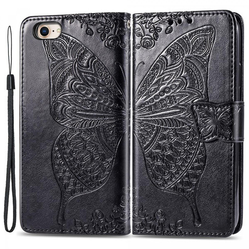 Coque, étui smartphone Other Etui en PU motif de papillons et de fleurs noir pour votre iPhone 7 4.7 pouces/8 4.7 pouces/SE (2020)/SE (2022)