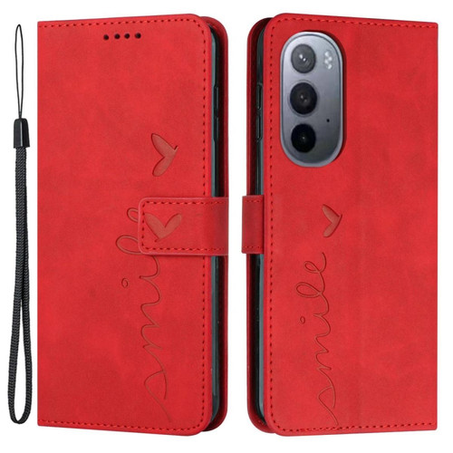Other - Etui en PU motif en forme de coeur, anti-chute avec support et sangle pour votre Motorola Moto X30 Pro 5G/Edge 30 Ultra 5G - rouge Other  - Coque, étui smartphone