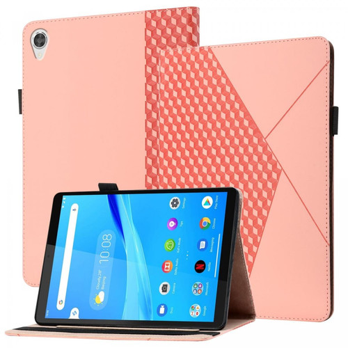 Housse, étui tablette Other Etui en PU motif en losange skin touch avec porte-cartes or rose pour votre Lenovo Tab M10 HD Gen 2 TB-X306F/X306X