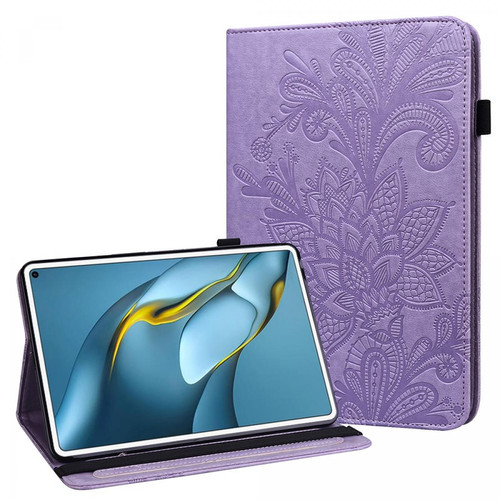 Other - Etui en PU motif fleur couleur unie avec support violet pour votre Huawei MatePad Pro 10.8 (2021) Other  - Housse, étui tablette