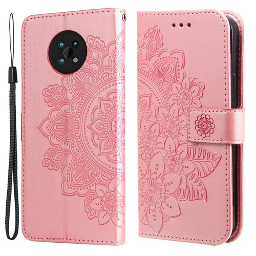 Other - Etui en PU motif floral avec support et cordon, or rose pour votre Nokia G50 5G Other  - Accessoire Smartphone