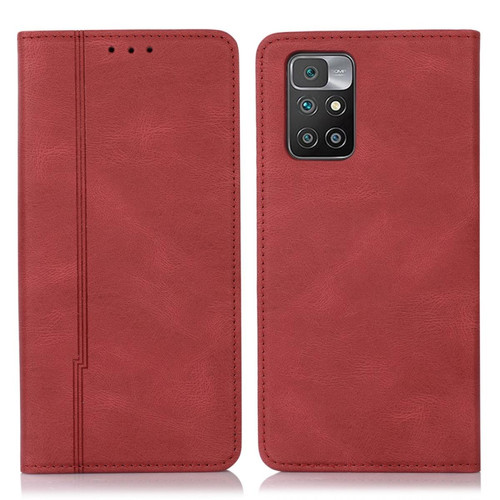 Other - Etui en PU motif lignes avec support rouge pour votre Xiaomi Redmi 10/10 Prime Other  - Coque, étui smartphone