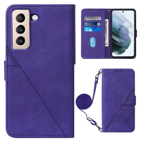 Other - Etui en PU motif lignes, fermoir magnétique avec support et bandoulière violet pour votre Samsung Galaxy S22 Plus 5G Other  - Marchand Magunivers