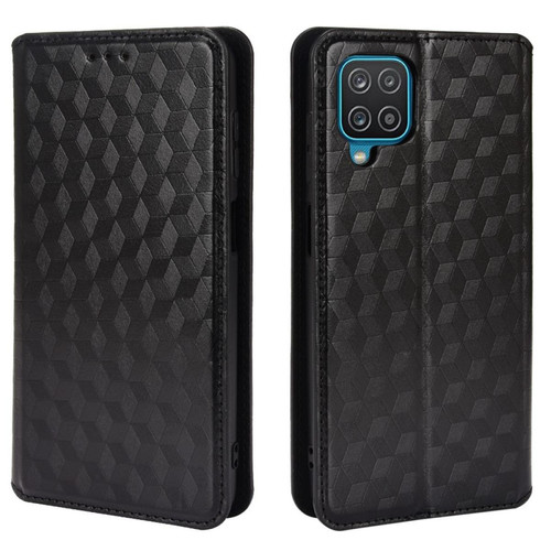 Other - Etui en PU motif losanges 3d avec support noir pour votre Samsung Galaxy A12/A12 Nacho Other  - Accessoire Smartphone