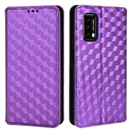 Other - Etui en PU motif losanges, anti-rayures avec support, violet pour votre Blackview A90 Other  - Accessoire Smartphone