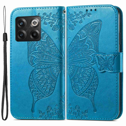Other - Etui en PU motif papillon, antichocs avec support et sangle pour votre OnePlus 10T 5G/Ace Pro 5G - bleu Other  - Accessoire Smartphone
