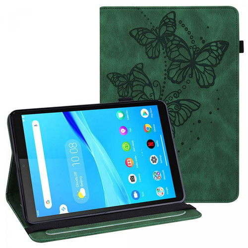 Other - Etui en PU motif papillon avec support et porte-cartes vert pour votre Lenovo Tab P11 (2020) 11 pouces TB-J606F/J606X Other  - Housse lenovo