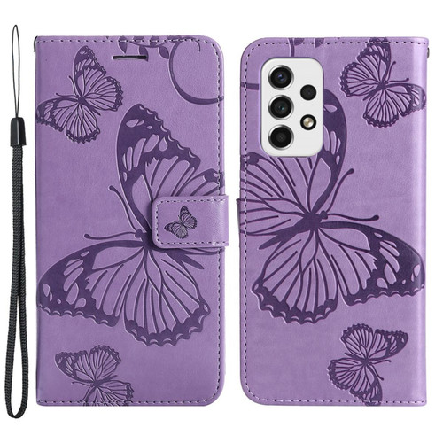 Other - Etui en PU motif papillon avec support violet pour votre Samsung Galaxy A53 5G Other  - Accessoires Samsung Galaxy Accessoires et consommables
