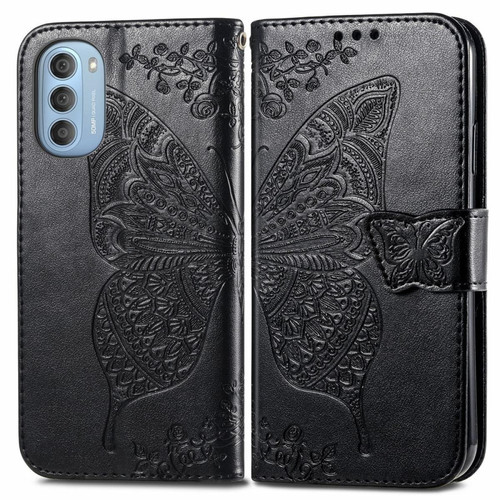 Other - Etui en PU motif papillon et fleur avec support et sangle noir pour votre Motorola Moto G51 5G Other  - Accessoire Smartphone
