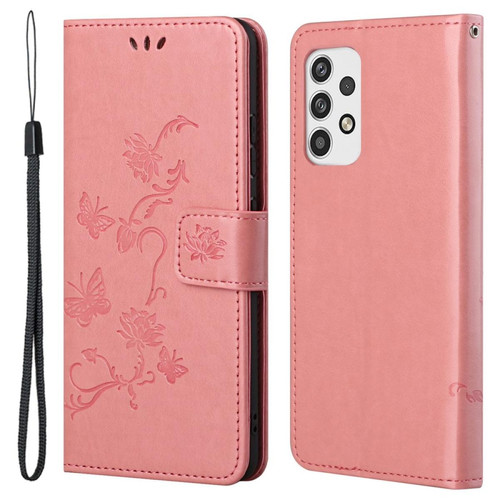 Other - Etui en PU motif papillon et fleur rose pour votre Samsung Galaxy A23 5G Other  - Coque, étui smartphone