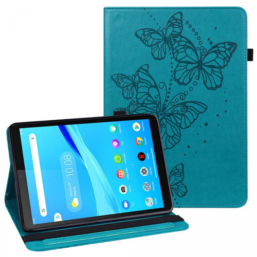 Other - Etui en PU motif papillons antichute avec support bleu pour votre Lenovo Tab M8/M8 (2nd Gen) TB-8505/TB-8705/TB-8506 Other  - Accessoire Tablette