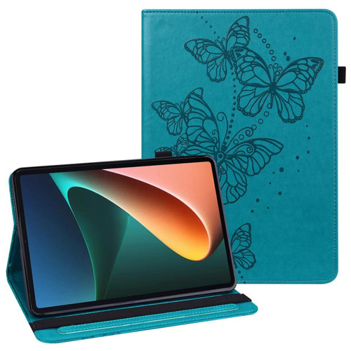 Other - Etui en PU motif papillons avec porte-cartes bleu pour votre Xiaomi Pad 5/5 Pro Other  - Accessoire Tablette
