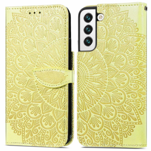 Other - Etui en PU motif plume avec support et sangle jaune pour votre Samsung Galaxy S21 Plus 5G Other  - Coque, étui smartphone