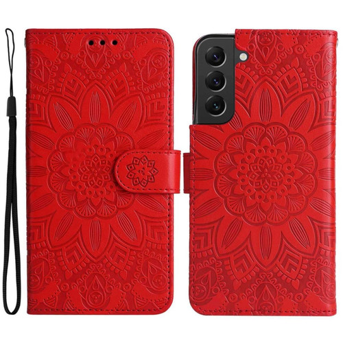 Other - Etui en PU motif tournesol, magnétique avec support et dragonne pour votre Samsung Galaxy S22 + 5G - rouge Other  - Accessoires et consommables