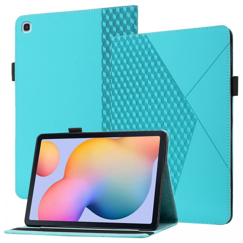 Other - Etui en PU skin touch à motif losange, auto-absorbé, porte-cartes bleu pour votre Samsung Galaxy Tab S6 Lite/P610/T615 Other  - Housse, étui tablette
