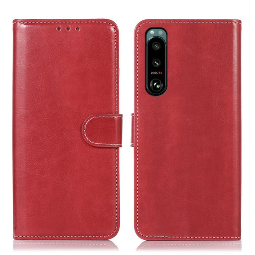 Other - Etui en PU texture cheval fou avec support rouge pour votre Sony Xperia 5 III 5G Other  - Coque, étui smartphone