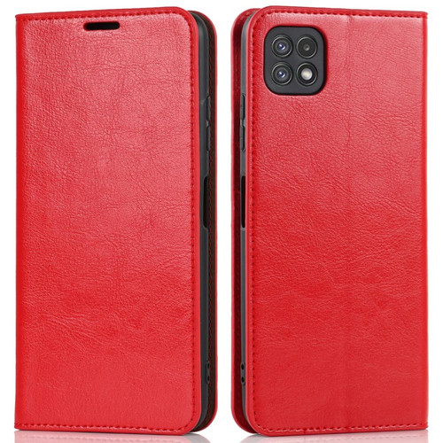 Other - Etui en PU texture cheval fou, fermeture automatique magnétique avec support rouge pour votre Samsung Galaxy A22 5G (EU Version) Other  - Accessoire Smartphone
