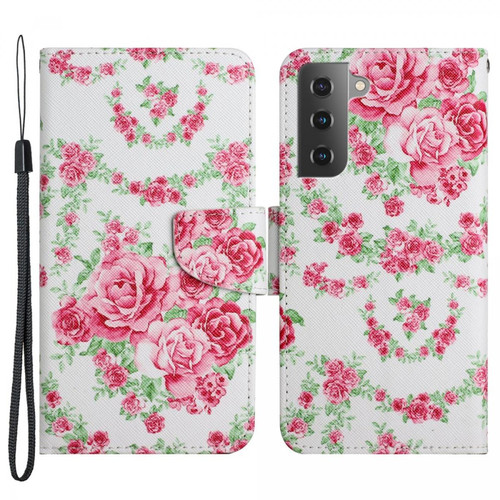 Other - Etui en PU texture croisée avec support rose pour votre Samsung Galaxy S22 Plus Other  - Accessoires Samsung Galaxy J Accessoires et consommables
