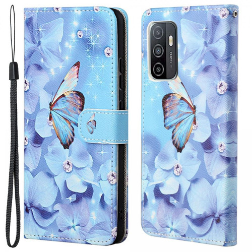 Coque, étui smartphone Other Etui en PU texture croisée, motif 3D, fermeture magnétique avec support papillon et fleurs pour votre Samsung Galaxy A33 5G