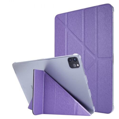 Other - Etui en PU Texture de soie avec support origami violet pour votre Apple iPad Pro 11 pouces (2021) Other  - Marchand Magunivers