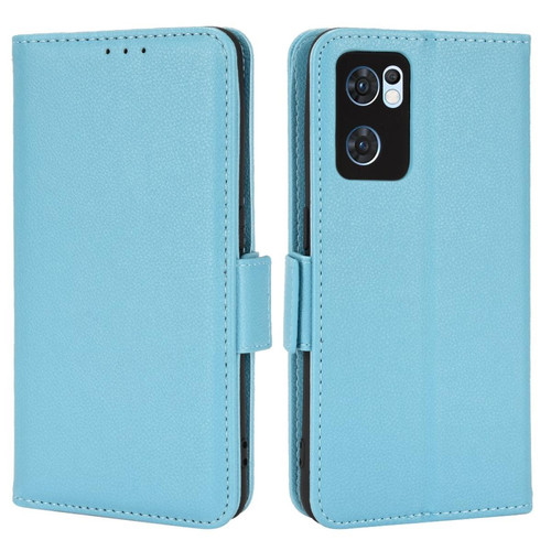 Other - Etui en PU texture litchi avec support, bleu clair pour votre Oppo Reno7 5G (Global)/Find X5 Lite Other  - Accessoire Smartphone