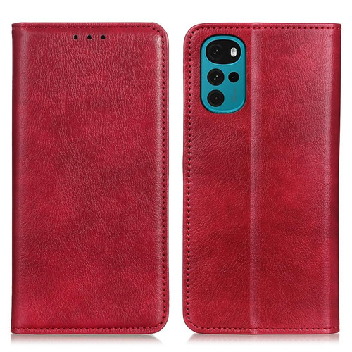 Other - Etui en PU texture litchi, fermeture automatique magnétique avec support rouge pour votre Motorola Moto G22 Other  - Accessoire Smartphone