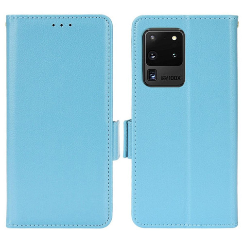 Other - Etui en PU texture litchi, fermoir aimanté avec support bleu clair pour votre Samsung Galaxy S20 Ultra - Other
