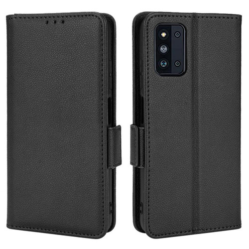 Other - Etui en PU texture litchi, fermoir aimanté avec support noir pour votre Samsung Galaxy F52 5G Other  - Coque, étui smartphone