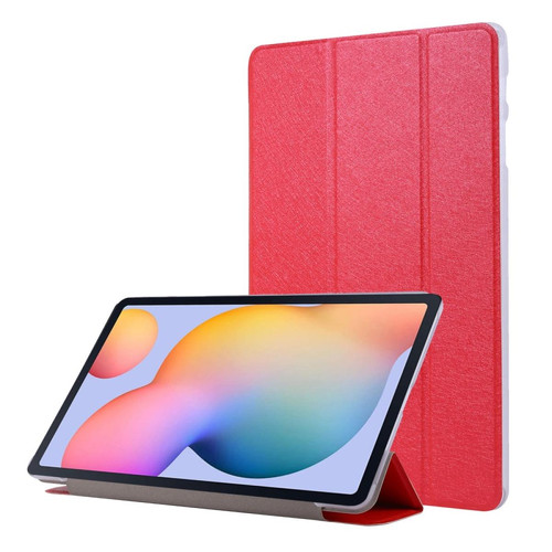 Other - Etui en PU texture soie avec support rouge pour votre Samsung Galaxy Tab S8 Plus Other  - Accessoire Tablette