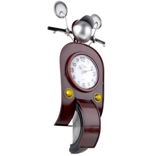 Horloges, pendules Other Horloge murale métal scooter rétro vintage marron 21x9x44,5 cm